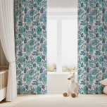 Floral Vintage Boho bleu<br><div class="desc">Ces rideaux sur mesure présentent un design botanique floral vintage dans des tons bleus apaisants. Les motifs floraux détaillés évoquent une élégance intemporelle d'inspiration nature, ajoutant un charme frais mais classique à votre espace. Parfait pour créer une atmosphère sereine et jardin à l'intérieur avec une touche de sophistication vintage. Utilisez...</div>