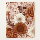 Floral vintage Brown Mauve Fleurs (Dos)