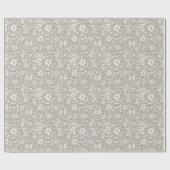 Floral Vintage Christmas wrapping Cadeaupapier (Vlak)