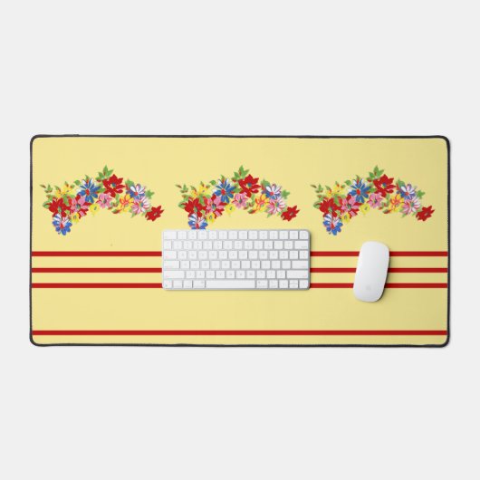 Floral vintage Et Rayures (Clavier et souris)