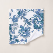 Floral Vintage Rose bleu (Gant de toilette)