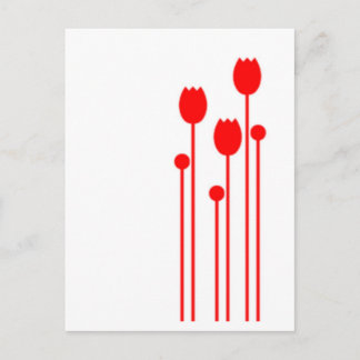 Floral Vintage rot red Briefkaart