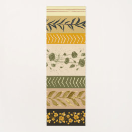 Floral Vintage Stripes Yogamat