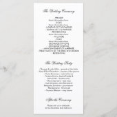 Floral Vintage Wedding Programme (Dos)
