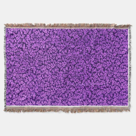 Floral Violet Amethyst Paars Afghaans Deken (Voorkant)