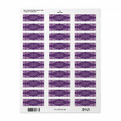Floral violet et blanc Avery Étiquette (Feuille entière)