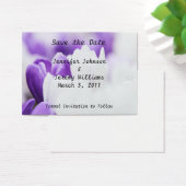 Floral violet et blanc Enregistrer la date (Bureau)