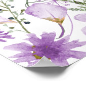 Floral violet moderne Bienvenue à notre affiche Ma (Coin)