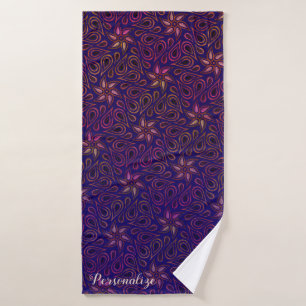 Floral violet Motif Fleur Paisley Personnalisé