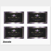 Floral violet noir produit Étiquettes Parties scin (Feuille)