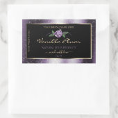 Floral violet noir produit Étiquettes Parties scin (Sac)