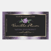 Floral violet noir produit Étiquettes Parties scin (Devant)