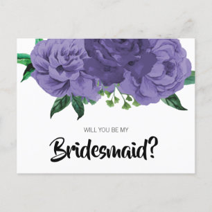 Floral Violet pourpre Soyez ma carte postale