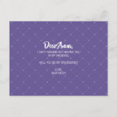 Floral Violet pourpre Soyez ma carte postale (Dos)