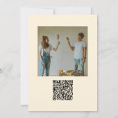 Floral violet rétro avec Faire-part de mariage pho (Dos)