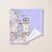 Floral Violet rose Bouteille de parfum assez (Gant de toilette)