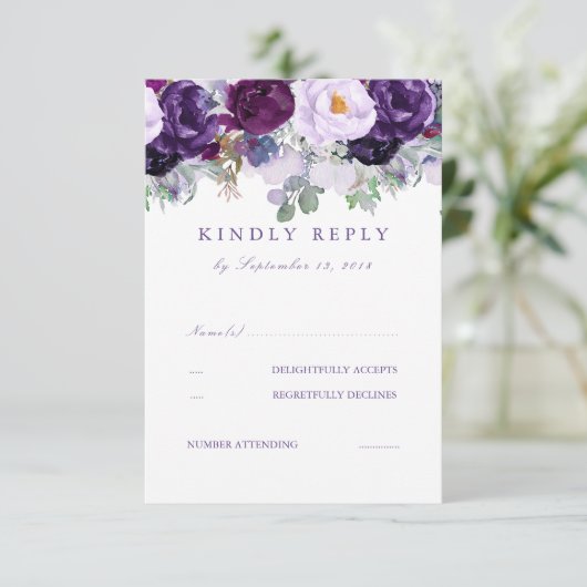 Floral violet RSVP (Debout devant)