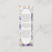 Floral violet Signet de la carte de prière commémo (Dos)