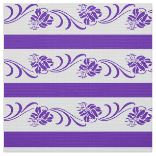 Floral violet stremmelpatroon stof