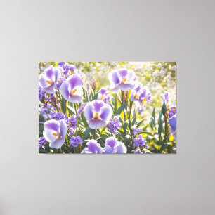 *~* Floral violet TV2 toile étirée Impression