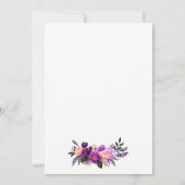 Floral violet ultra violet | FAIRE-PART DE MARIAGE (Dos)