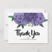 Floral Violet violet Fête des mariées Carte de rem (Devant)