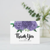 Floral Violet violet Fête des mariées Carte de rem (Debout devant)