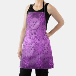 Floral vioolpatroon apron schort