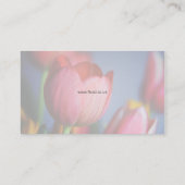 Floral - Visitekaartje met rode tulpen (Achterkant)