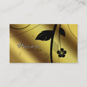 Floral Visitekaartje Metallic Gold Satin