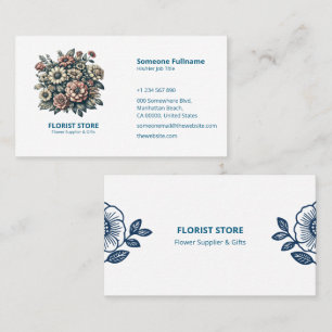 Floral Visitekaartje voor bloemisten & kleine wink