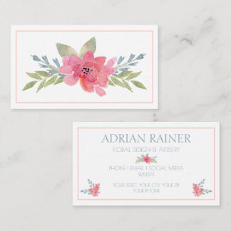 Floral Visitekaartje voor Creative Professionals