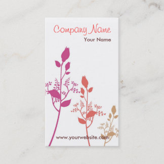 Floral Visitekaartje (wit/roze)