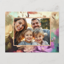 Floral Voeg je foto toe Briefkaart