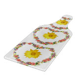 Floral voor het snijvlak van glas snijplank (Hoek)