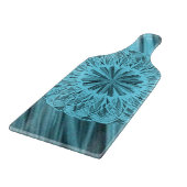 Floral voor het snijvlak van glas snijplank (Hoek)