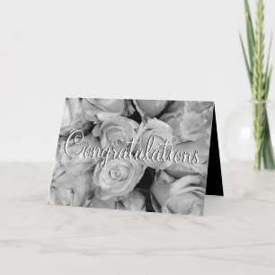 Floral  voor zwarte en witte doeleinden feestdagen kaart
