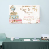 Floral Voyage Mlle À Mme Fête des mariées Bannière (Salon professionnel)