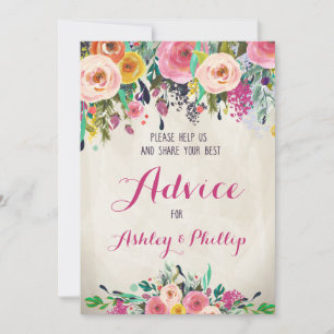 Floral Vrijgezellenfeest Advice Kaarten