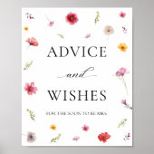 Floral Vrijgezellenfeest Advies en Wensen Poster (Voorkant)