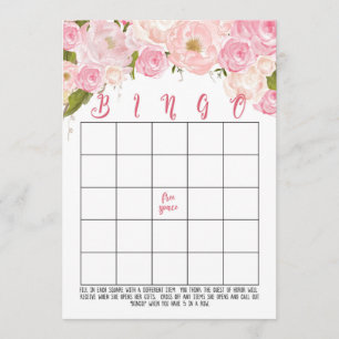 Floral Vrijgezellenfeest Bingo Kaarten