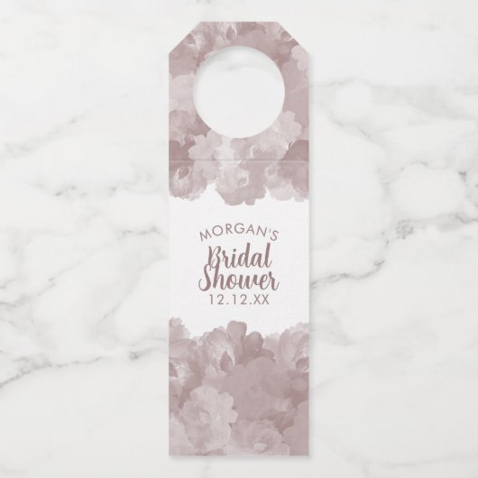 Floral Vrijgezellenfeest Bottle Hanger Label (Voorkant)