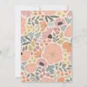 Floral Vrijgezellenfeest Kaart (Achterkant)