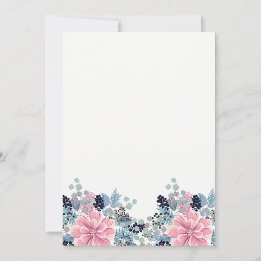 Floral Vrijgezellenfeest Kaart (Achterkant)