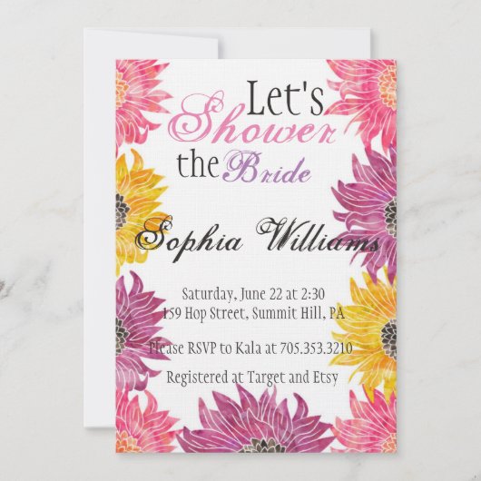 Floral Vrijgezellenfeest Kaart (Voorkant)