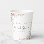 Floral Vrijgezellenfeest Papieren Bekers (Voorkant)