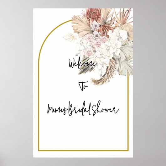 Floral Vrijgezellenfeest Poster (Voorkant)