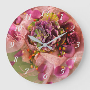 Floral Wall Clock Grote Klok