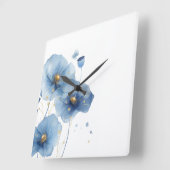 Floral Wall Clock Vierkante Klok (Hoek)