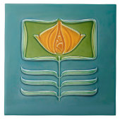 Floral Wall Decor Art Abstract Tegeltje (Voorkant)